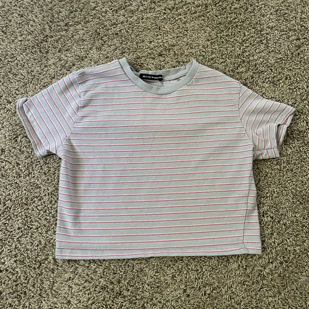brandy melville striped crop top